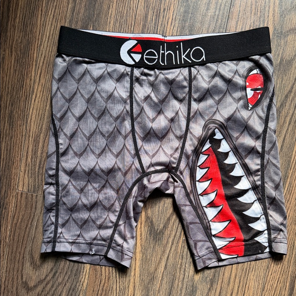 Ethika Shark Scale Boxer Briefs - Gray and Red
